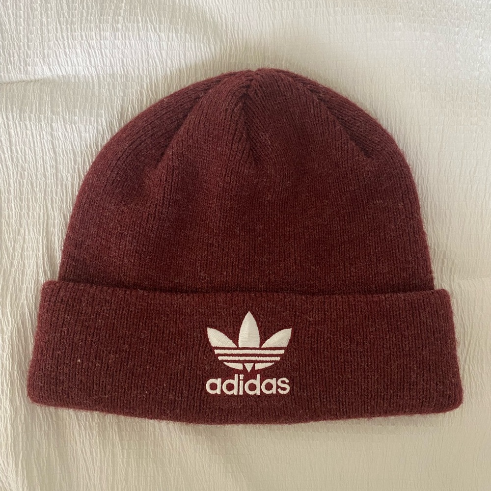 maroon adidas beanie